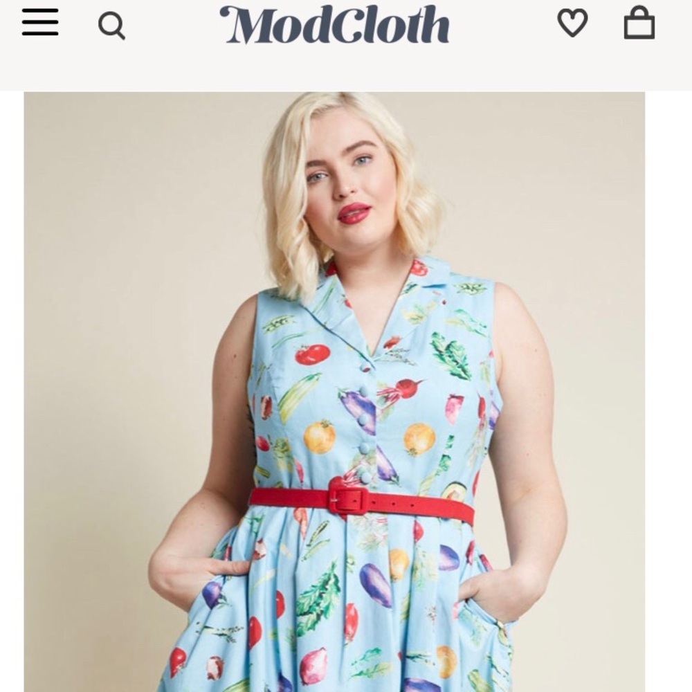 ModCloth It's an Inspired Taste Dress in Veggies